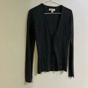 [XS]Burberry London Wool Button  Down LS Sweater with embroidered Logo